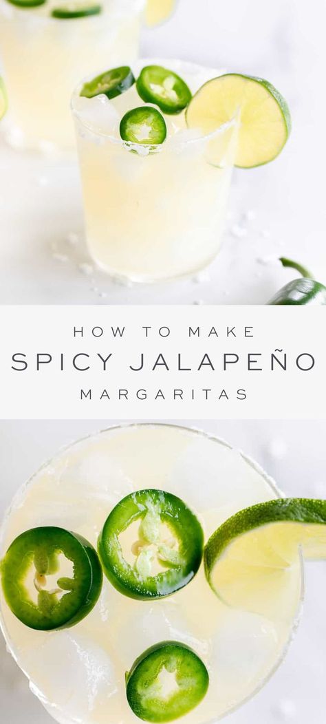 Pitcher Margarita Recipe, Spicy Margarita Recipe, Homemade Margaritas, Easy Margarita, Jalapeno Margarita, Perfect Margarita, Julie Blanner, Spicy Margarita, Easy Drink Recipes