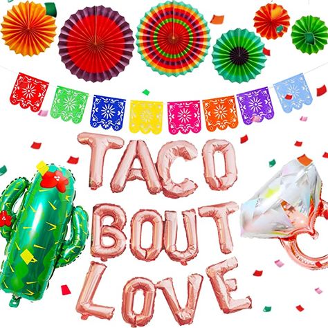 Mexican Birthday Party Decorations, Taco Party Decorations, Honey Do Shower, Taco Bout Love, Mexican Bridal Showers, Mexican Birthday Parties, Fiesta Bridal Shower, Mexican Birthday, Fiesta Party Decorations