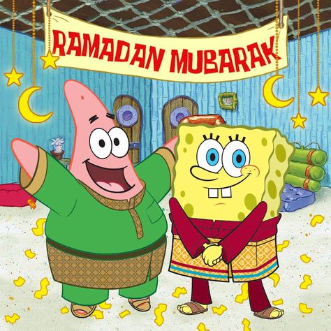 NickALive!: Muslims Applaud SpongeBob SquarePants for Recognizing Ramadan Pretty Meme, Spongebob Patrick, Clean Memes, True Memes, Patrick Star, Famous Cartoons, Idul Fitri, Ramadan Mubarak, Me Too Meme