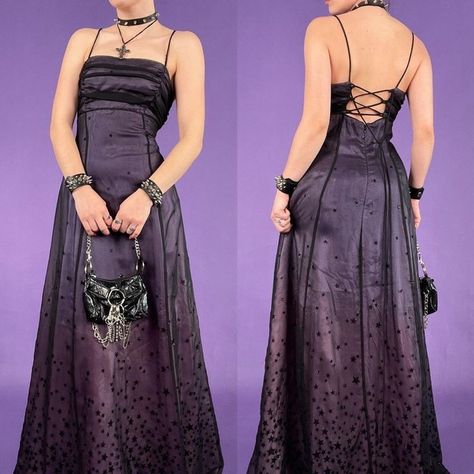 Vintage Prom Dresses 90s Homecoming, Plus Size Prom Dresses Goth, Pastel Goth Dress Formal, 2000 Homecoming Dress, Goth Prom Dress Purple, 2000s Goth Prom Dress, Vamp Prom Dress, Pastel Goth Prom Dress, Mall Goth Prom Dress