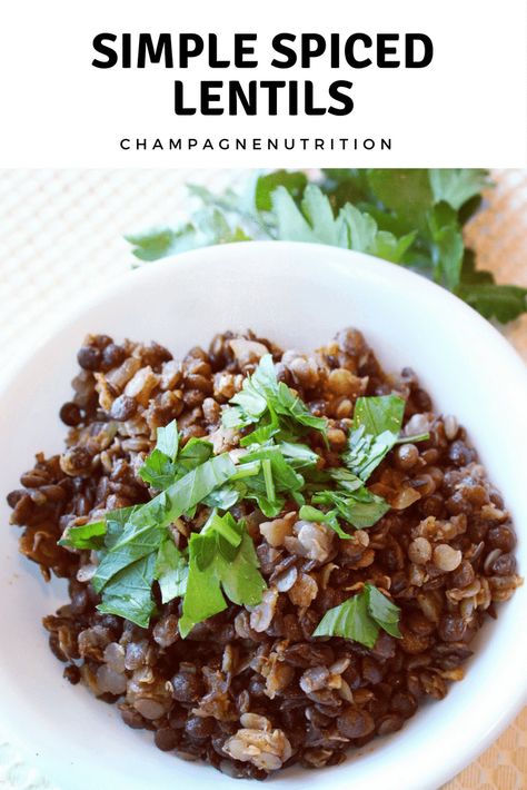 Lentils As A Side Dish, Lentils Side Dish, Lentil Side Dish Recipes, Lentil Side Dish, Inflammation Diet Recipes, Sleeve Recipes, Spiced Lentils, Bariatric Sleeve, Lentil Chili