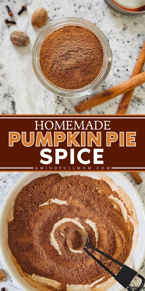 This easy recipe has a classic and vibrant flavor that you'll love. Perfect for pumpkin spice recipes, learn how to make Homemade Pumpkin Pie Spice and give your favorite fall recipes the best flavor! Pumpkin Salsa, Sweet Pumpkin Recipes, Pumpkin Spice Recipes, Diy Condiments, Homemade Pumpkin Pie Spice, Herb Blends, Dried Spices, Pumpkin Pie Spice Recipe, Pie Spice Recipe