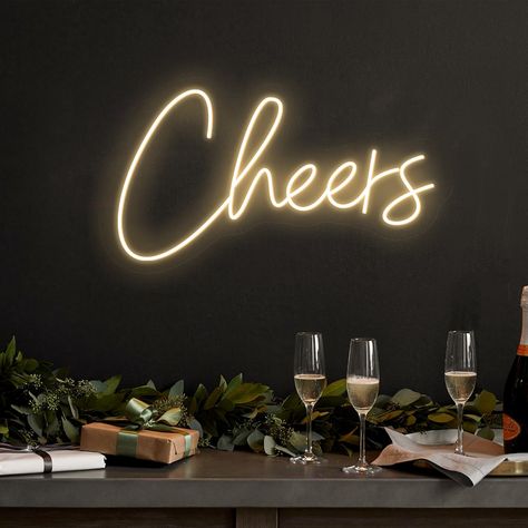 Welcome to contact me and check our custom link for more idea Custom Link:   https://www.etsy.com/listing/1092462743 Neon Sign : 🥂Cheers  Style options: Style1 Cheers Style2 Cheers! Size options : 14x5in(35x13cm) / 16x6in(40x15cm) / 20x7in(50x19cm) / 24x9in(60x22cm) / 28x10in(70x26cm) / 31x12in(80x30.5cm) / 35x13in(90x34cm) / 39x15in(100x38cm) / 43x16in(110x41cm) / 47x18in(120x45cm) / ( Custom size accepted ) Color: Cool White, Warm White, Red, Blue, Ice Blue, Yellow, Pink, Purple, Green, Orang Pub Party, Custom Home Bars, Cheer Signs, Bar Signage, Custom Bar Signs, Neon Bar Signs, Shop Signage, Neon Signs Home, Party Room