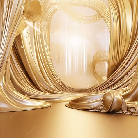 Premium AI Image | contemporary backdrops in gold illustration realistic Perfume Flyer Design Background, Jotter Design Background, Pageant Background Design, Backdrop Banner Ideas, Pageant Background, White And Gold, Graphics Design Background, Gold And White Curtains, Background White And Gold