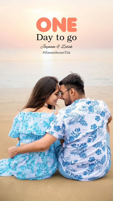 Days To Go Countdown Wedding Photos, Free Wedding Photoshoot, Pre Wedding Poses Beach, Pre Wedding Countdown Photos, Pre Wedding Photoshoot Outdoor Beach, Pre Weeding Pose Photography, Cupal Photo Shoot, Goa Pre Wedding Photoshoot, Prewedding Pose Ideas