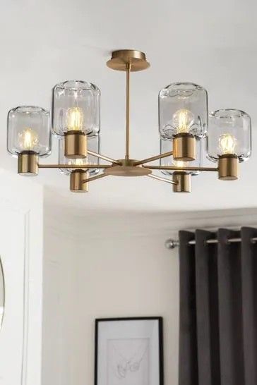 Lounge Lighting Ceiling, Living Room Lights Ceiling, Light Fittings Living Room, Lounge Ceiling Lights, Ceiling Lights Uk, Bay Window Living Room, Gold Light Fixture, Room Revamp, Ceiling Light Fittings