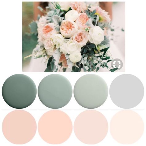 Sage And Blush Color Palette Wedding, Dusty Sage And Blush Wedding, Greenery Wedding Colors Palette, Greenery And Blush Wedding, Sage Green Gray And Blush Wedding, Sage Blush And Cream Wedding, Seaglass And Pink Wedding, Blush Sage And Grey Wedding, Blush And Sage Bouquet