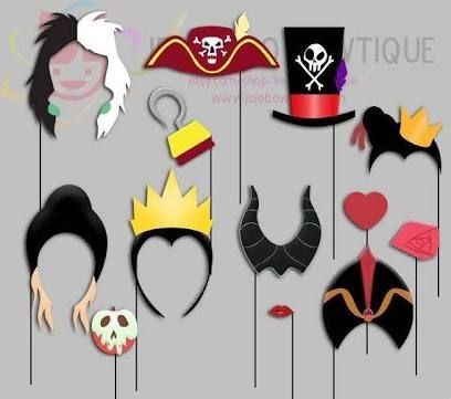 Disney Villain Party Decorations, Villain Party, Disney Villain Party, Disney Descendants Party, Villains Party, Party Photo Booth Props, Descendants Party, Photobooth Props, Disney Theme Party