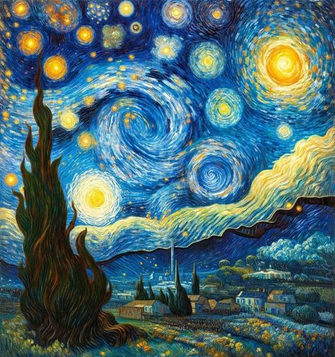 فنسنت فان جوخ, Van Gogh Wallpaper, Starry Night Wallpaper, Iphone Wallpaper Blur, Starry Night Art, Warriors Wallpaper, Vincent Van Gogh Art, Watercolor Beginner, Arte Van Gogh