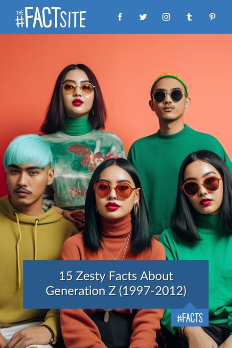 What defines Generation Z? Let's find out with this selection of curious facts. Dive into the diverse and defining era that defines Gen Z, spanning 1997 to 2012. Discover the impact of the tragic 9/11 attack on this generation and how they experienced the turn of the millennium. Unravel the economic change and the unique traits that make Generation Z one of the most diverse and intriguing generations. #TheFactSite #Facts #GenZ #Zoomer #GenerationZ #Generations Generation Alpha, Curious Facts, This Generation, Generation Z, Blockbuster Movies, New Inventions, American Tourister, Young Professional, Random Facts