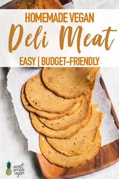 Vegan Deli Meat, Vegan Meat Recipe, Seitan Recipes, Vital Wheat Gluten, Meat Substitutes, Deli Meat, Seitan, Vegan Lunch, Vegan Cooking