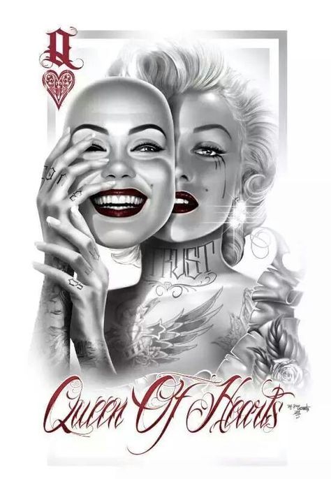 Queen of Hearts Marilyn Monroe Drawing, Marilyn Monroe Wallpaper, Marilyn Monroe Tattoo, Pop Art Pictures, Marilyn Monroe Pop Art, Marilyn Monroe Artwork, Catrina Tattoo, Lowrider Art, Account Closed