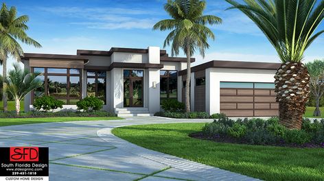 Sky Ranch, Chitre, Contemporary Beach House, Pelan Rumah, Modern House Floor Plans, Mexico House, House Plans One Story, Florida Style, Modern Style House Plans