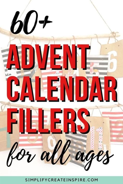 Advent Gift Ideas, Advent Calendar Fillers For Kids, Advent Fillers, Diy Advent Calendar Fillers, Best Advent Calendar, Calender Gift, Activity Gifts, Advent Gifts, Adult Advent Calendar