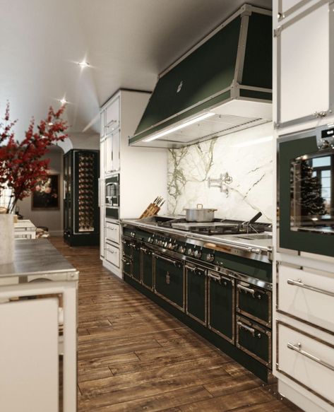 Incredible Kitchens, Emerald Marble, Officine Gullo, Kitchens Designs, Luxury Mansions Interior, Cooking Machine, Winter Dream, Professional Cooking, Cooking Range