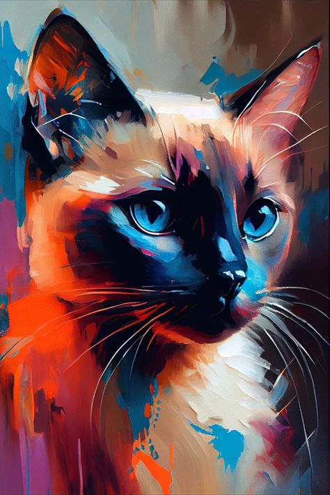 #catart #catpainting #catportrait #catlover #catsofpinterest #cutecats #catoftheday #art #colorful #portrait #siamese Half off EVERYTHING!   Limited-time SALE on all our Etsy art! Don't miss out, this steal won't last!  .  .  https://thepixelwall.etsy.com   .    .    . AnimalArt #ArtDeco #ArtDecoPatterns #VintagePosters #DogPaintings #PetPortraits #DogLovers #CatPaintings #PetPortraits #CatLovers #BlackCat #OrangeCat #CatArtIllustration #CatArtwork #CuteCatArt #CuteAnimalArt #KawaiiArt #PixelArt Colorful Cats Art, Siamese Cat Painting Acrylic, Colorful Cat Painting, Siamese Cat Painting, Abstract Cat Painting, Siamese Cat Art, Modern Cat Art, Pop Art Pet Portraits, Cat Portrait Painting