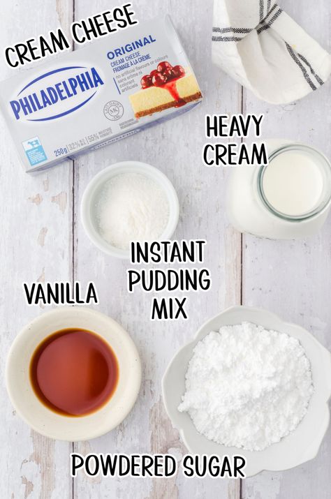 Pudding And Cream Cheese Frosting, Pudding Cream Cheese Frosting, Pudding Mix Frosting, Whipped Cream Cheese Frosting Recipe, Recipe For Cakes, Pudding Icing, Pudding Frosting, Whipped Buttercream, Cheese Pudding