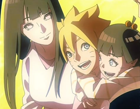 Boruto And Hinata, Hinata And Boruto, Hinata And Himawari, Naruto New Generation, Boruto Himawari, Himawari Uzumaki, Menma Uzumaki, Uzumaki Family, Boruto Characters