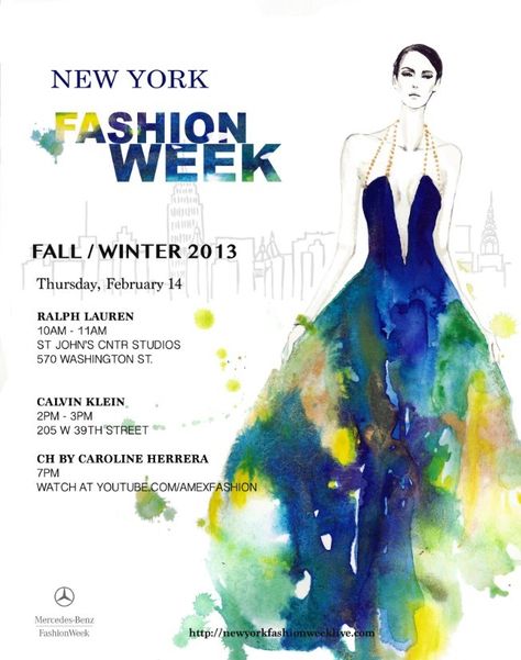 fake fashion week poster ink & water color Fashion Show Invitation Card Design, Fashion Exhibition Poster, Fashion Show Invitation Card, Fashion Week Poster, Magazine Reference, Event Invitation Design, Contest Poster, Fashion Flyer, College Poster