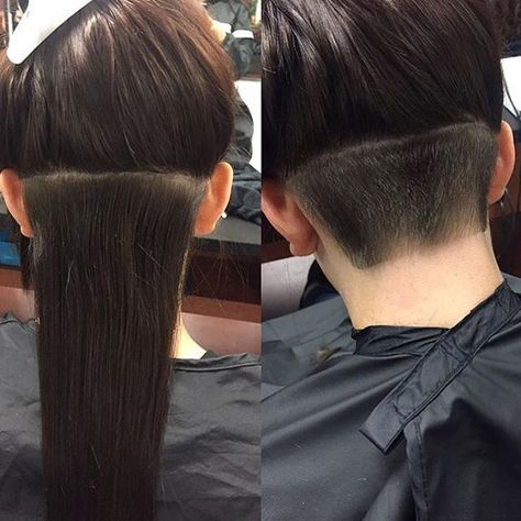 Buzzzzzzzzzz'd #Buzzcut #Undercut #UCFeed Thx @queen.virtual Female Undercut Long Hair, Best Undercut Hairstyles, Undercut Hair, Undercut Hairstyle, Undercut Hairstyles Women, Undercut Long Hair, Short Shaved Hairstyles, Wavy Bob Hairstyles, Short Hair Undercut