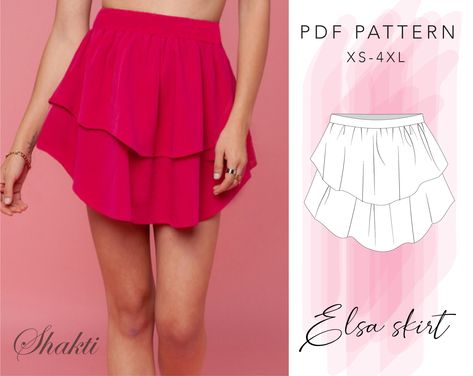 Plus Size Mini Skirt, Sewing Patterns For Women, Skirt Sewing Pattern, Clothes Reference, Modern Sewing Patterns, Skirt Sewing, Clothes Sewing, Skirt Patterns Sewing, Craft Stuff