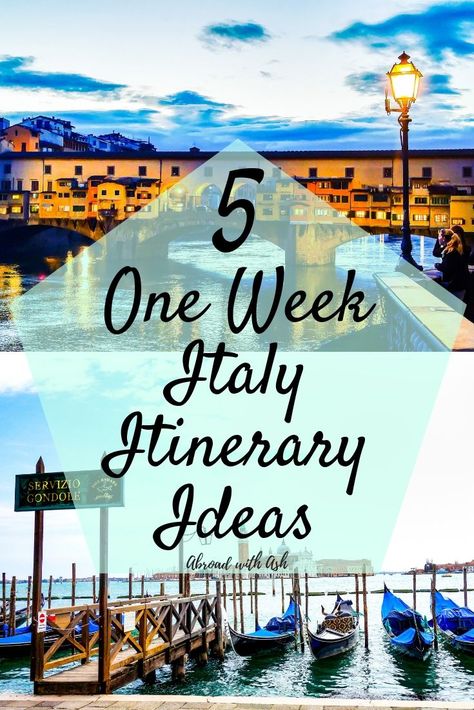 5 one week italy itinerary Ideas - The first part in planning a trip is deciding where to go and how many days to stay in each location. For many of us this is one of the most overwhelming elements in travel planning as the options are limitless. Over the next few months I will be releasing a series of itinerary ideas to help get you started on planning your next adventure. Once you have your basic itinerary of where and how long decided, the planning process becomes substantially easier. Week In Italy, Italy Vacation Itinerary, 10 Days In Italy, Itinerary Ideas, Italy Honeymoon, Best Of Italy, Italian Vacation, Italy Itinerary, Trip To Italy