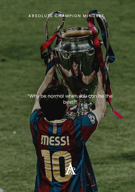 “Why be normal when you can be the best?” Follow us for more daily quotes and inspirational videos @absolutechampionmindset #football #messi #goat #zlatanibrahimovic #motivationalquote #dailyquotes #motivation #inspiration #success #quote #quotes #motivationalquotes #dailymotivation #lifemotivation Messi Quotes Inspirational Wallpaper, Messi Wallpaper Quotes, Motivational Quotes For Success Football, Follow Your Dreams Quotes Wallpaper, Messi Quotes Inspirational, Football Inspiration Quotes, Football Quotes Wallpaper, Football Motivation Quotes, Football Motivation Wallpaper