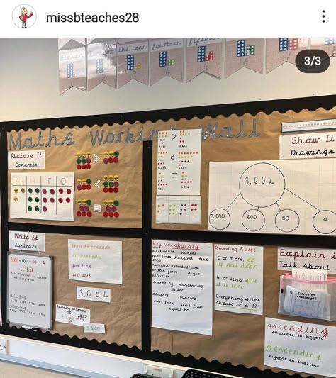 Year 3 And 4 Classroom Ideas, Primary 3 Classroom, Year 3 Maths Working Wall, Year 5 Maths Display, Primary 4 Classroom, Year 2 Display Ideas, School Displays Primary, Year 6 Classroom Setup, Place Value Display Ks2