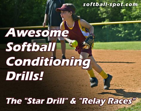 Need softball conditioning drill ideas? Check out this 5 player “Star Drill” with speed progression & an awesome relay race your players are going to love! Agility Workouts Speed Training, Softball Conditioning, Workouts Softball, Workouts Volleyball, Conditioning Drills, Ladder Workout, Softball Workouts, Agility Workouts, Workouts Exercises