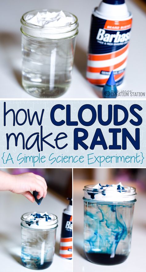 Simple Science Experiment: How Clouds Make Rain - MJCS Vetenskapliga Experiment, Weather Science, Sistem Solar, Simple Science, Kid Experiments, Vans Shoe, Easy Science Experiments, Cool Science Experiments, Kindergarten Science