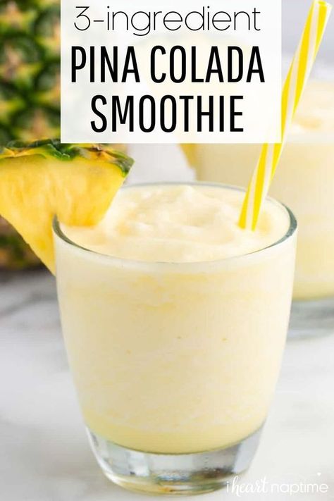 Healthy Smoothies With Pineapple, Smoothie Recipes Pina Colada, Pineapple And Coconut Smoothie, Smoothie With Vanilla Ice Cream, How To Make A Pineapple Smoothie, Pinnacle Smoothie, Pina Colada Smoothie Non Alcoholic, Pineapple Coconut Milk Smoothie, Smoothie Pina Colada