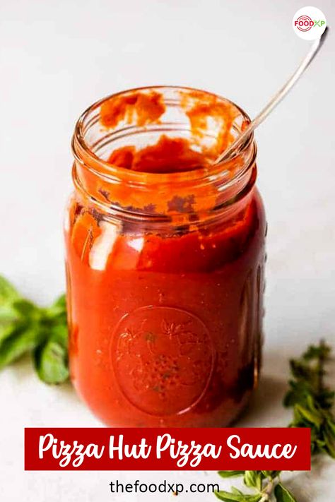 Make this Copycat Pizza Hut pizza sauce recipe at home using fresh tomatoes, garlic paste, and herbs. This pizza sauce is incredibly easy to make, tastes delicious, and is flavor-packed. Click on the provided link. #pizzahutpizzasaucerecipe #pizzahutpizzasauce #pizzahutpizzasaucehomemade #copycatpizzahutsauce Pizza Hut Sauce, Pizza Hut Sauce Recipe, Pizza Hut Pizza Sauce, Best Homemade Pizza Sauce, Cooking Homemade Pizza, Pizza Hut Pizza, No Yeast Pizza Dough, Authentic Pizza, Best Homemade Pizza