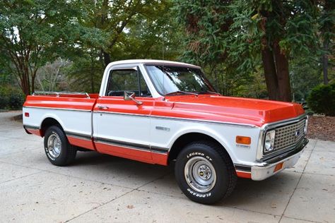 These were the first GM trucks built to be less utilitarian and more appealing to everyman. And they were leaps ahead of the previous trucks in terms of style and drivability. The trucks were lower than their predecessors, so it wasn't a chore to haul yourself up into the cabs. They also featured an optional coil-spring rear suspension decades before anyone else. The top model was the CST (Custom Sport Truck), which could be had with the big block and torque-rich 396-cid V-8, or, beginning ... Vintage Chevy Trucks, Best Pickup Truck, Pickup Truck Accessories, Studebaker Trucks, Old Pickup, Old Pickup Trucks, Classic Pickup Trucks, Gm Trucks, Chevrolet Trucks