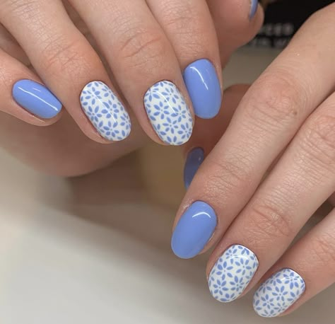 Jennifer Nails, Blue Nail Ideas, French Manicure Nails, Cute Spring Nails, Simple Gel Nails, Summery Nails, Blue Nail Designs, Cute Gel Nails, Blue Nail