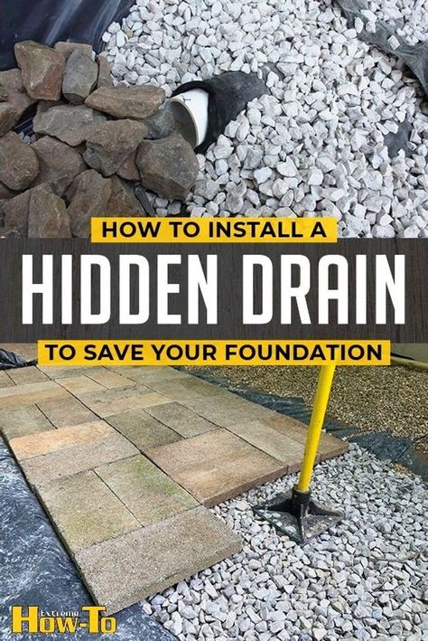 Drainage Around House Foundation, How To Stop Water From Coming In House, Rain Drainage Ideas, Foundation Drainage, Drainage Ideas, French Drain Installation, Garage Projects, Backyard Drainage, Landscape Drainage