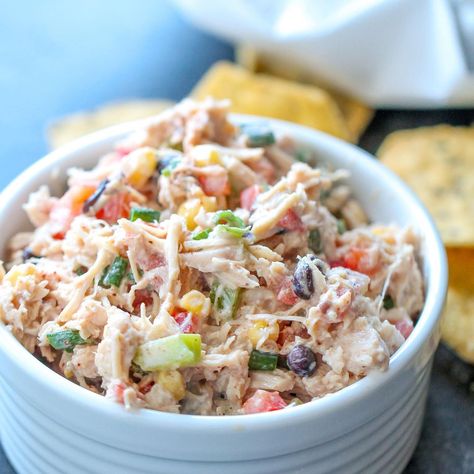 Elyse Ellis on Instagram: “I think I’ve had canned tuna twice in my whole life. There’s just something about canned meat I can’t do, except for in a chicken salad…” Elyse Ellis, Southwest Chicken Salad, Southwest Chicken, Canned Meat, Macro Friendly Recipes, Canned Tuna, Macro Meals, Prepped Lunches, Canned Chicken