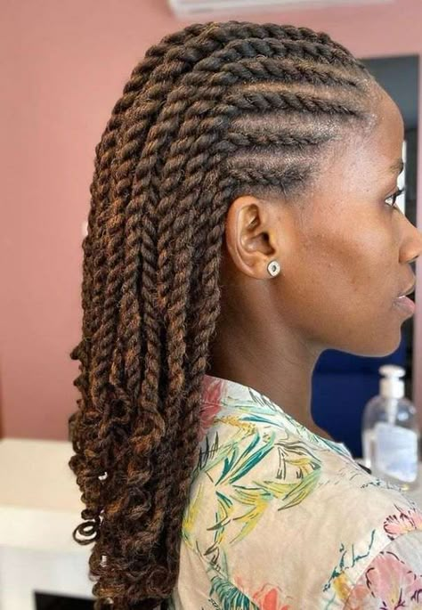 Flat Braids Hairstyles Black Women, Stuffed Twist Hairstyles, Natural Hairstyles For African Women, 2 Strand Twist Woman, Protective Hairstyles Flat Twist, Latest Hair Braids Styles 2022, Flat Twist Cornrows Hairstyles, Twisted Cornrow Hairstyles, Fulani Flat Twists