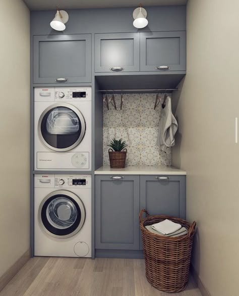 Washer Dryer Laundry Room, Laundy Room, Custom Laundry Room, Stacked Laundry Room, Small Laundry Room Makeover, Dream Laundry Room, Laundry Room Closet, Laundry Room Layouts, Laundry Room Renovation