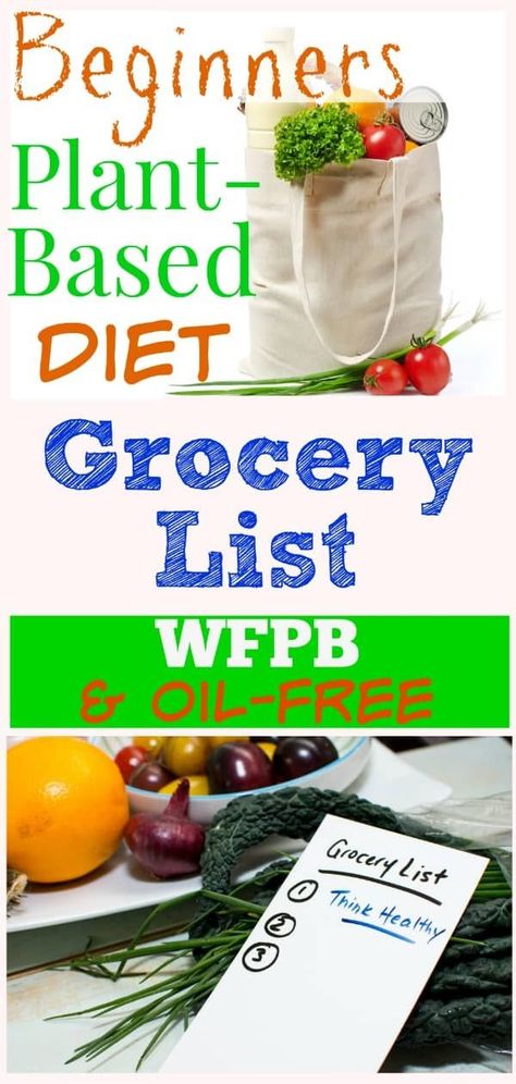 Wfpb Grocery List, Plant Based Diet Plan, Whole Plant Based Diet, Diet Grocery List, Plant Based Diet Meals, Plant Diet, Plant Based Diet Meal Plan, Vegan Grocery List, Plant Based Meal Planning