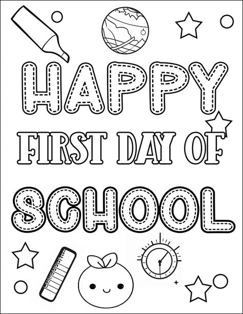 25 Free Back To School Coloring Pages For 2023 (2023) - So Festive! First Week Of Homeschool Preschool, First Day Of Kindergarten Coloring Page, First Day Of School Coloring Page Preschool, 1st Day Of School Coloring Page, First Day Of Kindergarten Homeschool, Back To School Worksheets Kindergarten, First Day Of School Worksheets Preschool, First Day Of School Coloring Page, First Day Of Preschool Activities