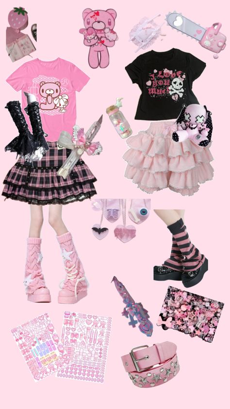 Yami kawaii, kawaii, pink, alt Yami Kawaii Outfit, Yami Kawaii Aesthetic, Yami Kawaii Fashion, Pink Alt, Kawaii Outfit, E Girl Outfits, Hime Gyaru, Yami Kawaii, Kawaii Aesthetic