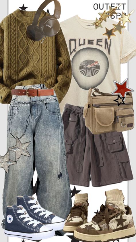 Grunge Fall Outfits, Silly Clothes, 80s Outfit, Funky Outfits, Clothes And Shoes, Poses References, Cool Fits, Swaggy Outfits, Really Cute Outfits