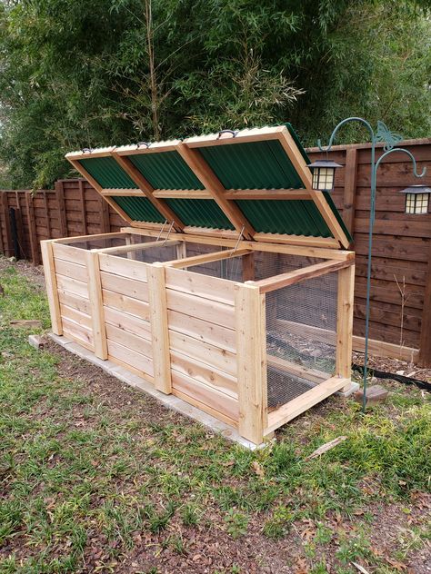 The Best Triple Compost Bin : 5 Steps (with Pictures) - Instructables Homemade Compost Bin, Wooden Compost Bin, Outdoor Compost Bin, Diy Compost Bin, Compost Bin Pallet, Compost Bin Diy, Compost Tumbler, Diy Compost, Garden Compost