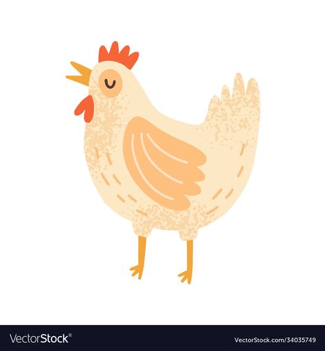 Chicken Sketches, Hen Illustration, Cartoon Hen, Rooster Cartoon, Textured Illustration, Rooster Illustration, Cartoon Rooster, Animal Illustration Kids, Chicken Vector