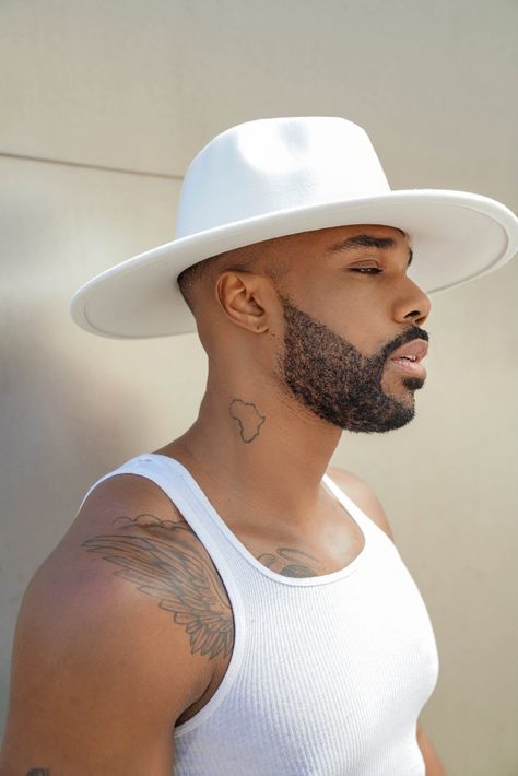 Fedora Hats For Men, White Fedora Hat, White Fedora, Wide Brim Felt Hat, Mens Hats Fashion, Mens Fedora, Eggshell White, Fedora Hat Men, Black Beards