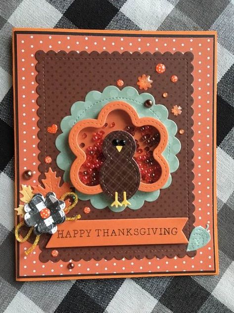 Halloween Cards Handmade, Thanksgiving Cards, Shaker Cards, Fall Cards, Holidays Thanksgiving, Halloween Cards, Creative Cards, Happy Thanksgiving, Get Inspired