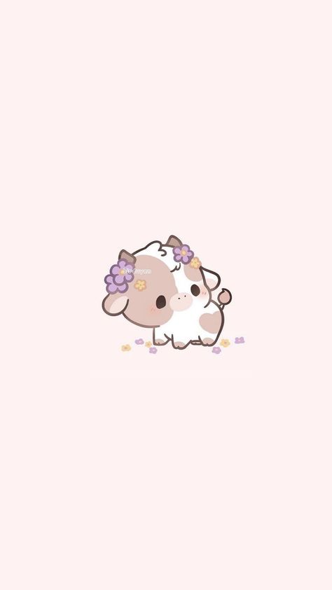 Aesthetic Cows Wallpaper, Cute Cows Aesthetic Cartoon, Cute Wallpapers Animals Kawaii, Cute Cow Iphone Wallpaper, Mini Cow Wallpaper, Cute Animals Aesthetic Cartoon, Cute Animated Animals Wallpaper, Cute Wallpapers Animals Cartoon, Cute Cartoon Animal Wallpapers