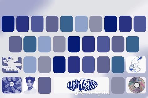 New Jeans Inspired Wallpaper, Keyboard Wallpaper Aesthetic Blue, New Jeans Phone Theme, Android Keyboard Wallpaper, Wallpaper Tab, Keyboard Template, Gboard Keyboard Theme Aesthetic, Newjeans Aesthetic, Iphone Wallpaper Modern