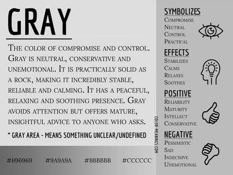 Gray Color Meaning: The Color Gray Symbolizes Compromise and Control - Color Meanings Gray Candle Meaning, Purple Color Meaning, What Do Colors Mean, What Colors Mean, Colour Personality, Birth Colors, Colour Psychology, Colour Therapy, Color Symbolism