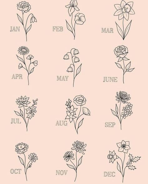 Sister Birth Flower Tattoo, October And August Birth Flower Tattoo, November Birthday Tattoo Ideas, November Tattoo Ideas Birth Month, Birth Flower Tattoos April, January Birth Flower Tattoo Ideas, October Birth Tattoo, October Birth Flower Tattoo Cosmos, Claire Tattoo